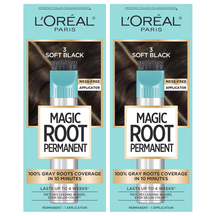 Magic Root Rescue 10 Minute Root Hair Coloring Kit, Permanent Hair Color with Quick Precision Applicator, 100 Percent Gray Coverage, 4 Dark Brown, 2 Count