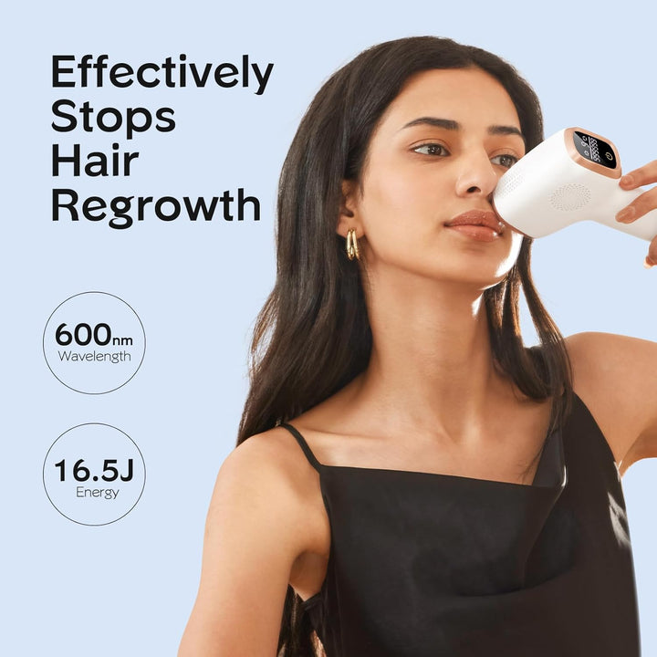 IPL Hair Removal with Ice Cooling Care Function for Women,Long-Lasting Results,999,999 Flashes Painless IPL Hair Remover, Hair Removal Device for Armpits Legs Arms Bikini Line