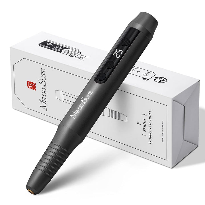 Cordless Nail Drill, PC180G 25,000RPM Rechargeable Electric Nail File with Nail Drill Bits,Sanding Bands