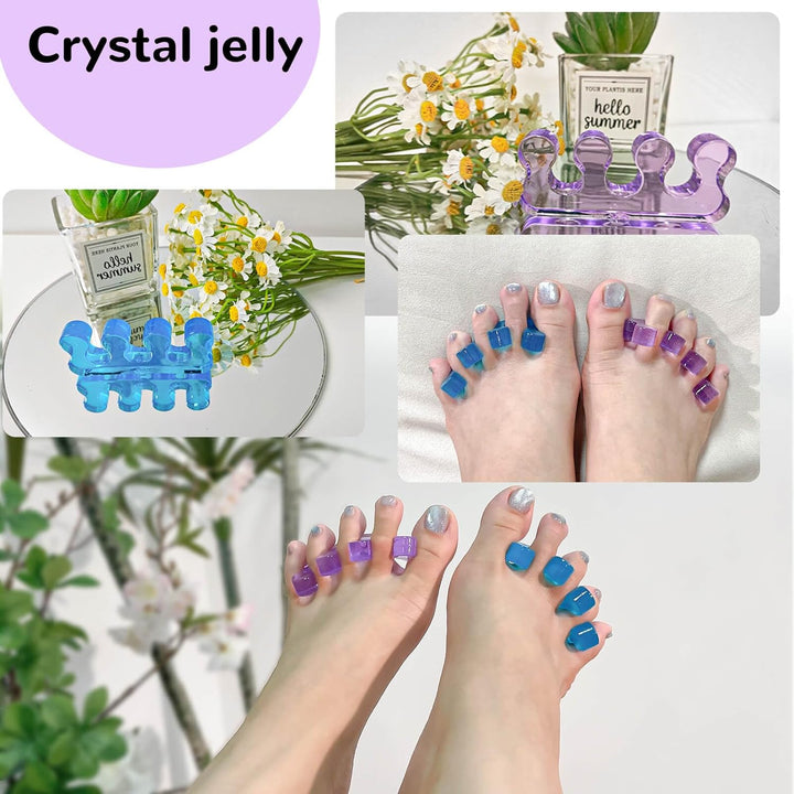 Toe Separators for Pedicure,Toe Separators for Women,Pedicure Toe Spacers for Separating Toenails or Nails,Easy Finger and Toenail Polish Grooming,Soft Gel Toe Spacers Pedicure Kit.