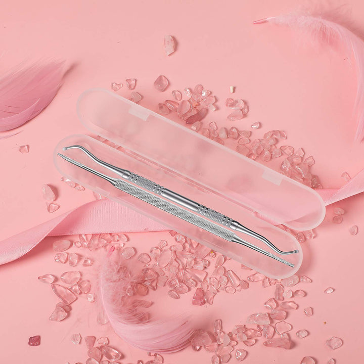 2PCS Ingrown Toenail File and Lifter with Storage Case,100% Stainless Steel Ingrown Toenail Tool,Double Sided Professional Grade Nail Cleaner Tool