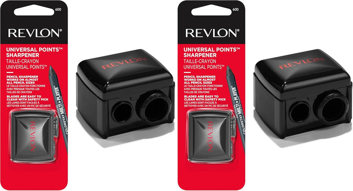 Universal Points Sharpener for Wooden & Plastic Makeup Pencils, Fits Small to Large Sizes, Easy to Clean, 1 Count