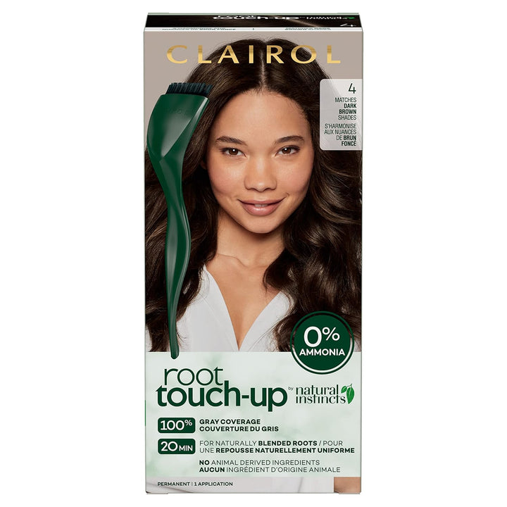 Root Touch-Up by Natural Instincts Permanent Hair Dye, 2 Black Hair Color, Pack of 1