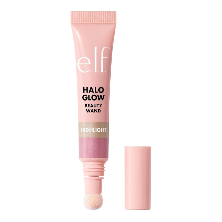 Halo Glow Highlight Beauty Wand, Liquid Highlighter Wand for Luminous, Glowing Skin, Buildable Formula, Vegan & Cruelty-Free,Champagne Campaign