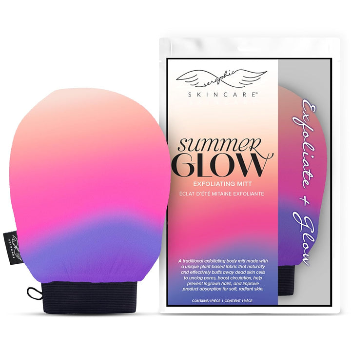 (Original) Premium Exfoliating Mitt for Body (2Pc) – 100% Vegan Viscose Traditional Body Scrub Glove Kessa Korean Washcloth – Body Exfoliator for Self-Tan Removal & Keratosis Pilaris