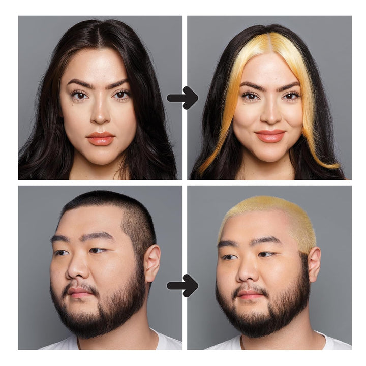 Hair Lightener Kit with Dust Free Powder Lightener and 25 Volume Developer - Moisturizing Bleaching Kit - Vegan Hair Bleach (4 Oz.)