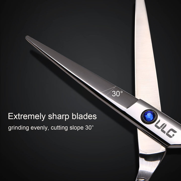 Hair Cutting Scissors,  Professional Hair Scissors 6.5 Inch Right-Hand Razor Edge Barber Shears Salon Hair Cutting Shears Made of Japanese Stainless Steel, Hand Sharpened Blue