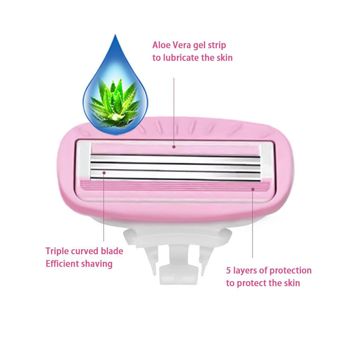 New Women'S Anti-Scratch Razor, Safety Razor, Designed for a Close, Smooth Shave and Shave Standard 1 Blade (Green + 3 Tips)