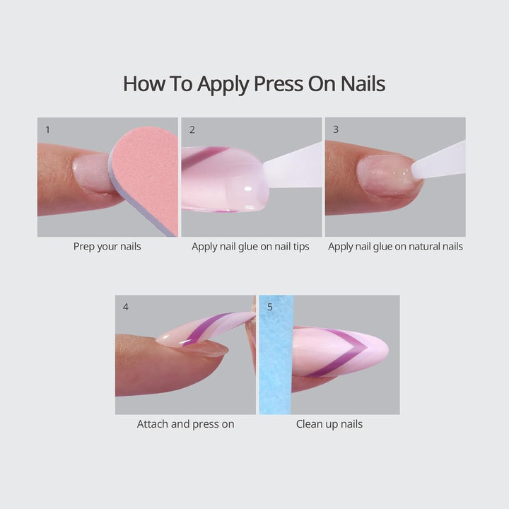 White Press on Nails Short - Soft Gel Press on Nails Almond, White Glue on Nails with Nail Glue, Reusable Stick on Nails in 16 Sizes, Cream Puff