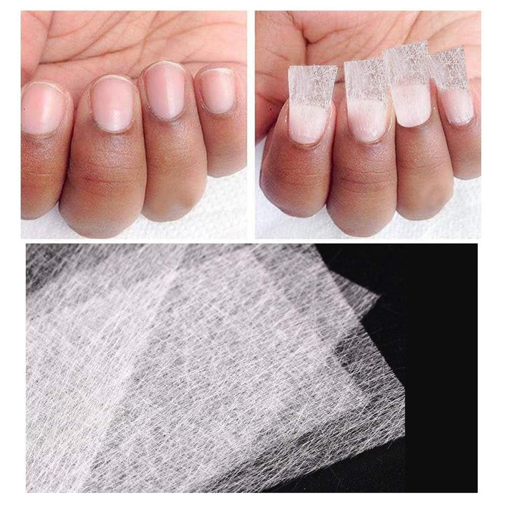 20Pcs White Nails Kit Nail Extensions Kit, Fiberglass Nail Art Builder Wrap Sticker Tips with Shape Clip Repair Broken Stickers Nails Nail Art Accessories