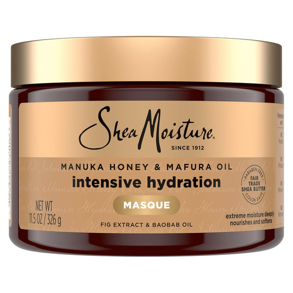 Intensive Hydration Hair Masque Manuka Honey & Mafura Oil for Dry, Damaged Hair Deep Conditioning Hair Treatment 11.5 Oz