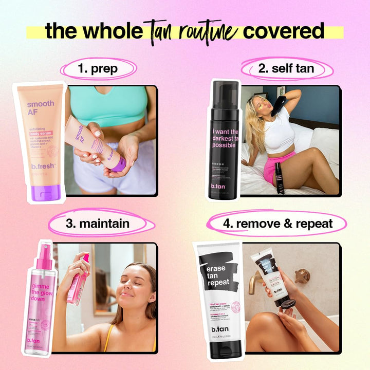 Ultra Dark Self Tanner Mousse | I Want the Darkest Tan Possible - Fast, 1 Hour Express Sunless Tanning Foam, Golden Bronzing Glow, Face & Body, No Fake Tan Smell, Vegan, Cruelty Free, 6.7 Fl Oz