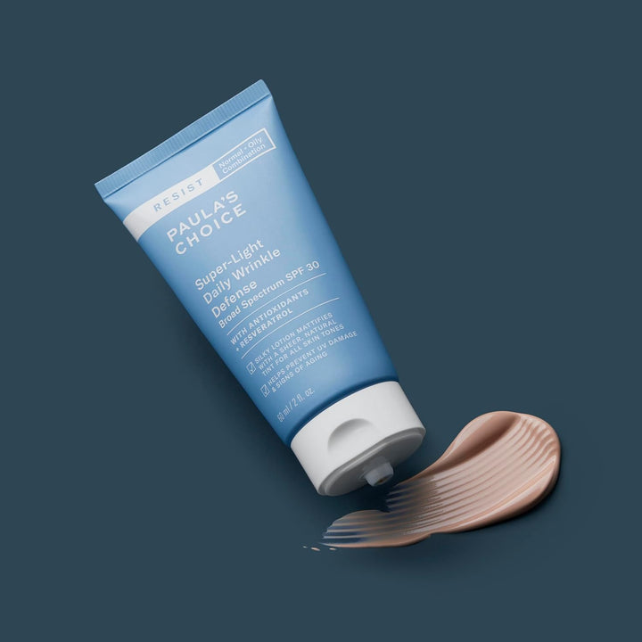RESIST Super-Light Daily Wrinkle Defense Mineral Sunscreen, SPF 30 Face Sunscreen for Oily Skin, Matte Tinted Face Moisturizer, UVA/UVB Protection, Fragrance-Free