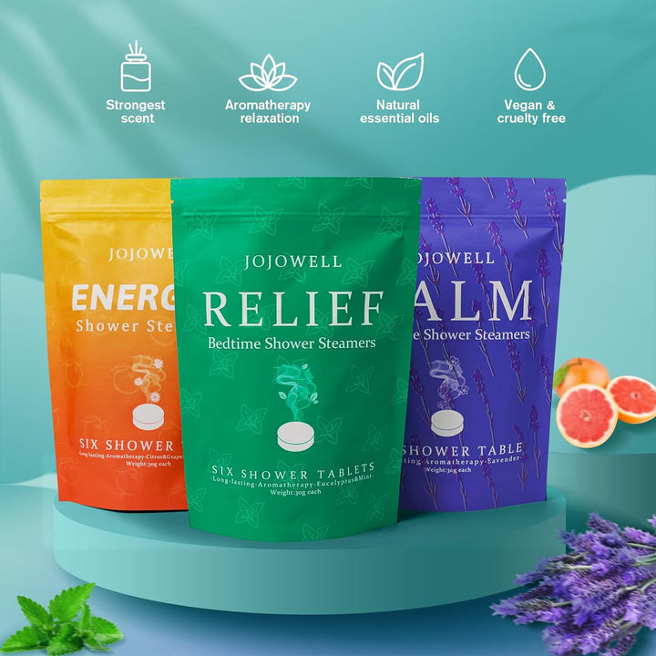 Shower Steamers Aromatherapy - 18 Pack Birthday Gifts for Women, Self Care, Christmas Gifts Stocking Stuffers for Adults, Women, Men, Mom, Teens, White Elephant, Relaxation Home SPA