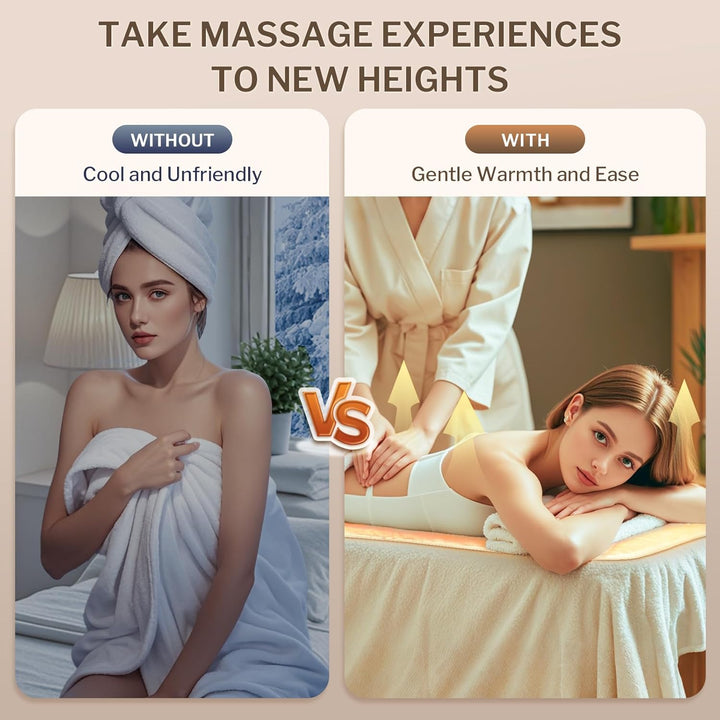 Luxeheat Massage Table Warmer Heating Pad, 30" X 72" Soft Fleece Professional Massage Therapy Bed Warmer with 10 Heat Settings, 1-9 Hours Auto Off, Rapid Heating