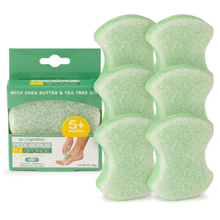 Spongables Pedi Scrub Foot Exfoliating 20+ Wash Sponge