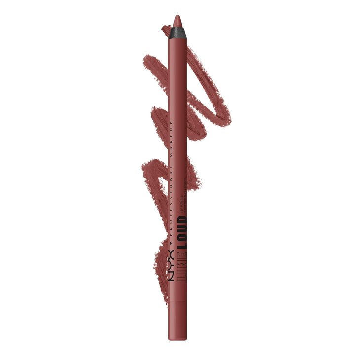 Line Loud Lip Liner, Longwear and Pigmented Lip Pencil with Jojoba Oil & Vitamin E - Rebel Kind (Chocolate Brown)