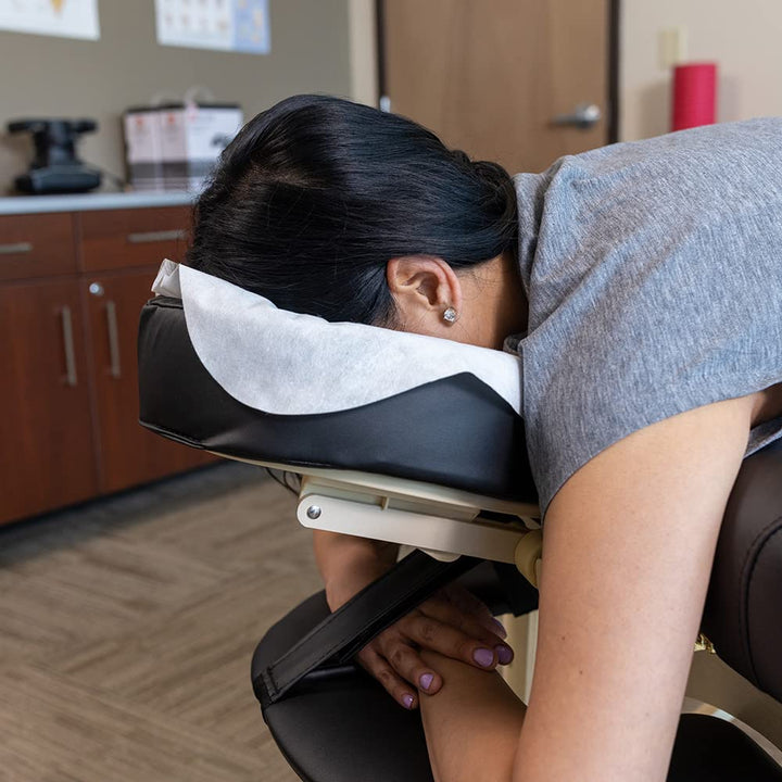 Disposable Face Cradle Covers - 1 Pack of 100 Sheets - Medical-Grade, Ultra Soft, Luxurious, Non-Sticking Massage Face Covers/Headrest Covers for Massage Tables & Massage Chairs