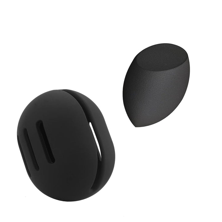 Makeup Sponge Holder – Shatterproof Eco-Friendly Silicone Beauty Make up Blender Case for Travel - Khaki