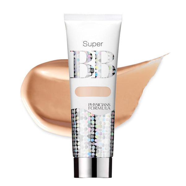 Super BB Cream. All in 1 Tinted Beauty Balm Foundation Cream, Sheer Moisturizing Coverage, Cruelty Free - Light