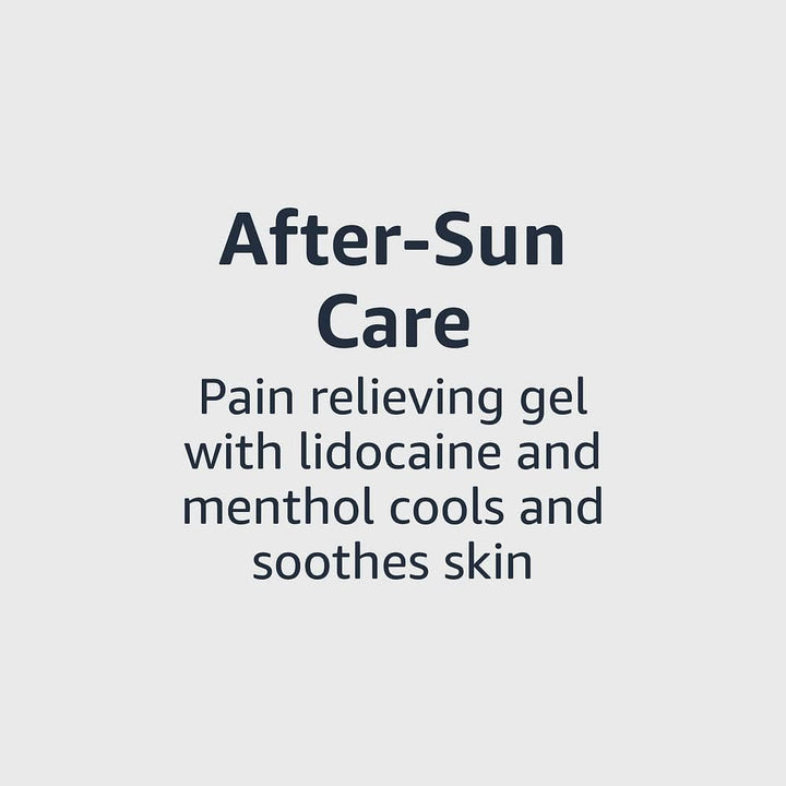 Amazon Brand - Solimo after Sun Gel with Aloe, Lidocaine and Menthol, 16 Fluid Ounce (1 Pack)