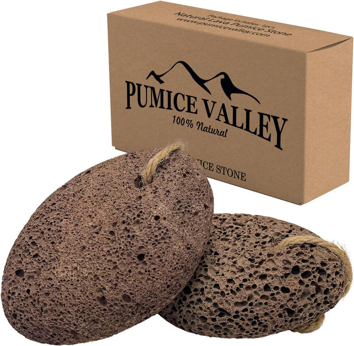 Pumice Stone - Natural Earth Lava Black - Callus/Corn Remover for Feet Heels and Palm - Pedicure Exfoliation Tool - Dry Dead Skin Scrubber - Health Foot Care