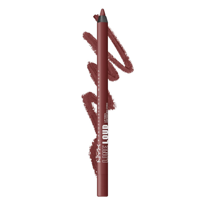 Line Loud Lip Liner, Longwear and Pigmented Lip Pencil with Jojoba Oil & Vitamin E - Rebel Kind (Chocolate Brown)