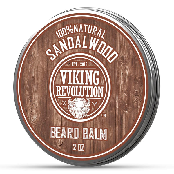 Sandalwood Beard Balm - Beard Butter with Argan Oil, Beard Softener for Men with Jojoba Oil - Beard Moisturizer for Men with Beeswax - Beard Wax for Men (2Oz, 1 Pack)
