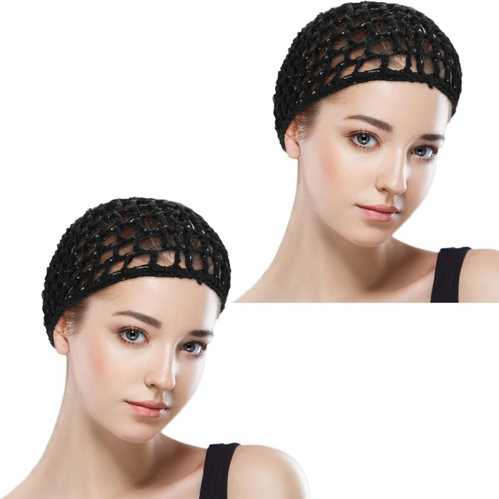 Wig Cap Thick Long Hair Caps Adjustable Net Mesh Braided Weaving Making Crochet Sew Weave Fishnet Grip Headband