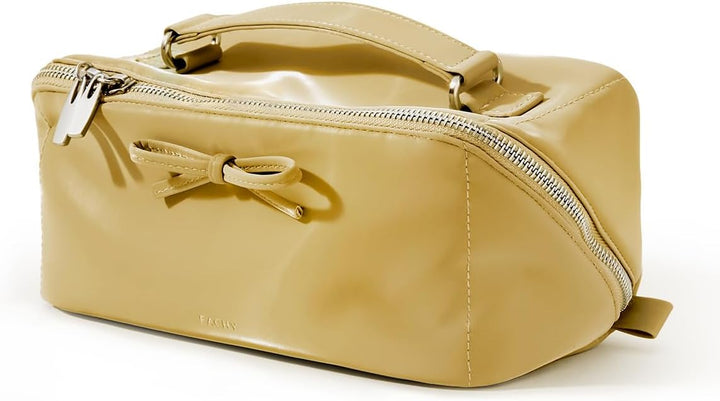 Travel Makeup Bag,Large Capacity Cosmetic Bags for Women,Waterproof Portable Pouch Open Flat Toiletry Bag Pattern Makeup Bag