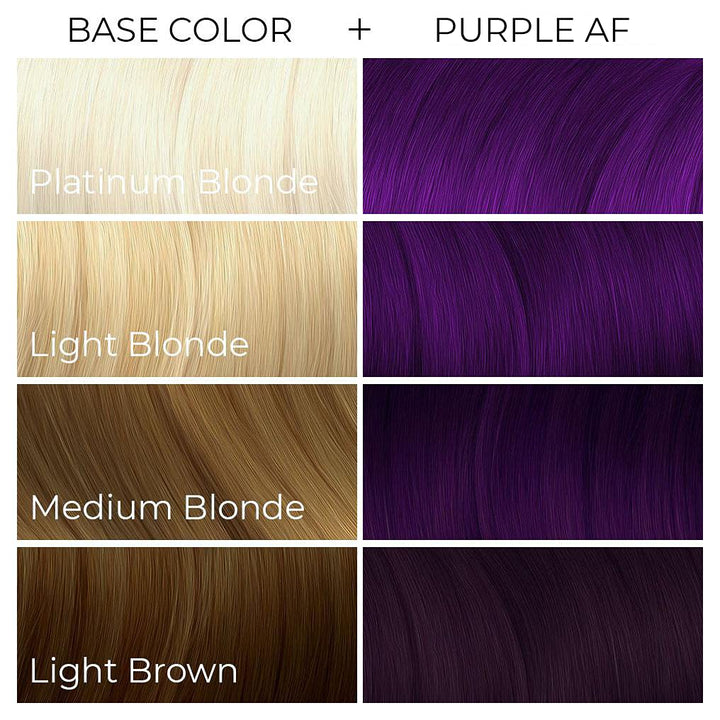 Vegan and Cruelty-Free Semi-Permanent Hair Color Dye (8 Fl Oz, PURPLE AF)