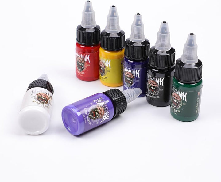 Tattoo Ink Set 1/2Oz (15Ml) Tattoo Supply Ink USA 7 Colors Pigment Kit TI203-15-7
