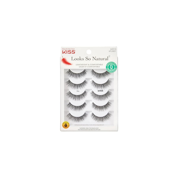 Looks so Natural, False Eyelashes, 'Shy', 12Mm, Includes 5 Pairs of Lashes, Easy to Apply, Reusable Lash Clusters
