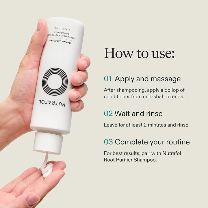 Conditioner, Physician-Formulated for Thinning Hair, Moisturizing, Strengthening and Color Safe, Lightweight Protection