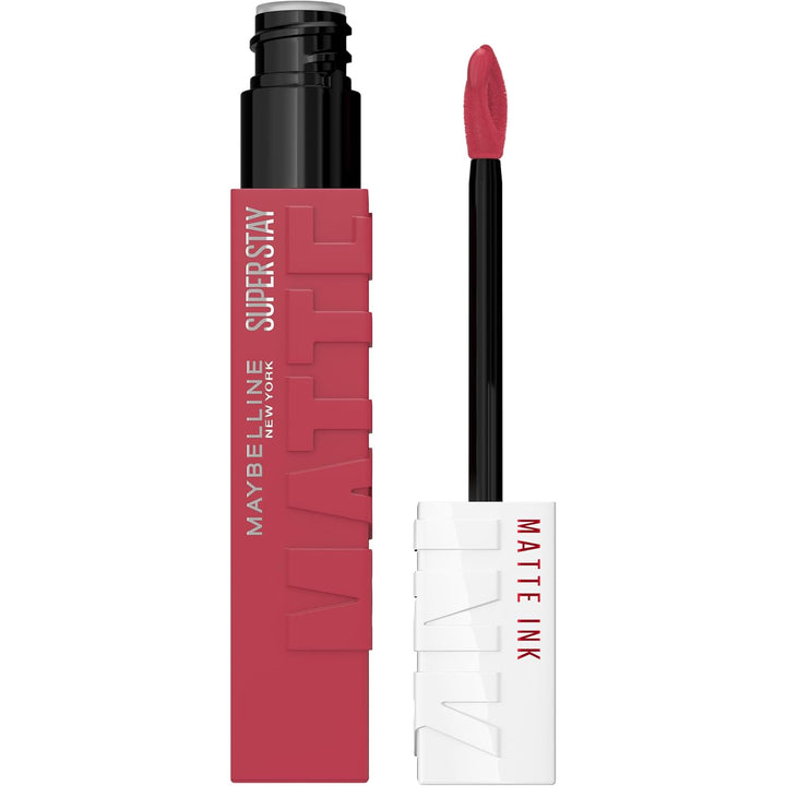 Superstay Matte Ink Liquid Lipstick, Long Lasting High Impact Color, up to 16H Wear, Thrill Seeker (Matte Black Lipstick)