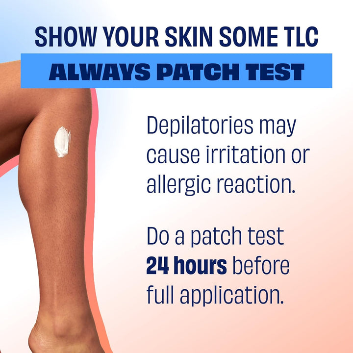 Sensitive Shower Cream Hair Remover with Natural Coconut Oil and Vitamin E, Body Hair Removal Cream, 12 Oz