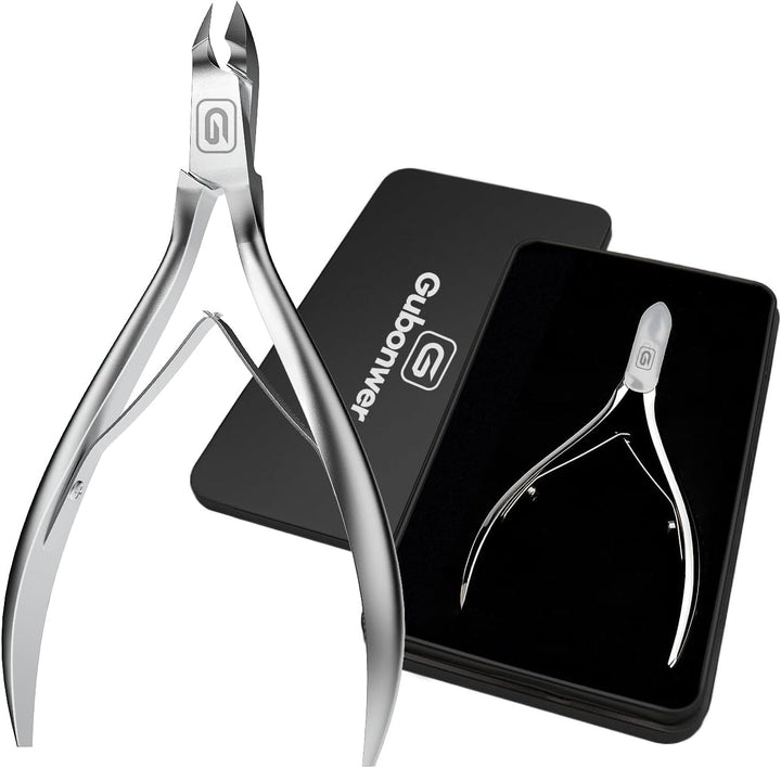 Cuticle Trimmer 3/4 Jaw Extremely Sharp Cuticle Nippers Scissors Stainless Steel Clippers Cutter Remover Pedicure Manicure Nail Tool, Cuticle Pusher, Nail Cuticle Trimmer Professional Cuticle Cutter