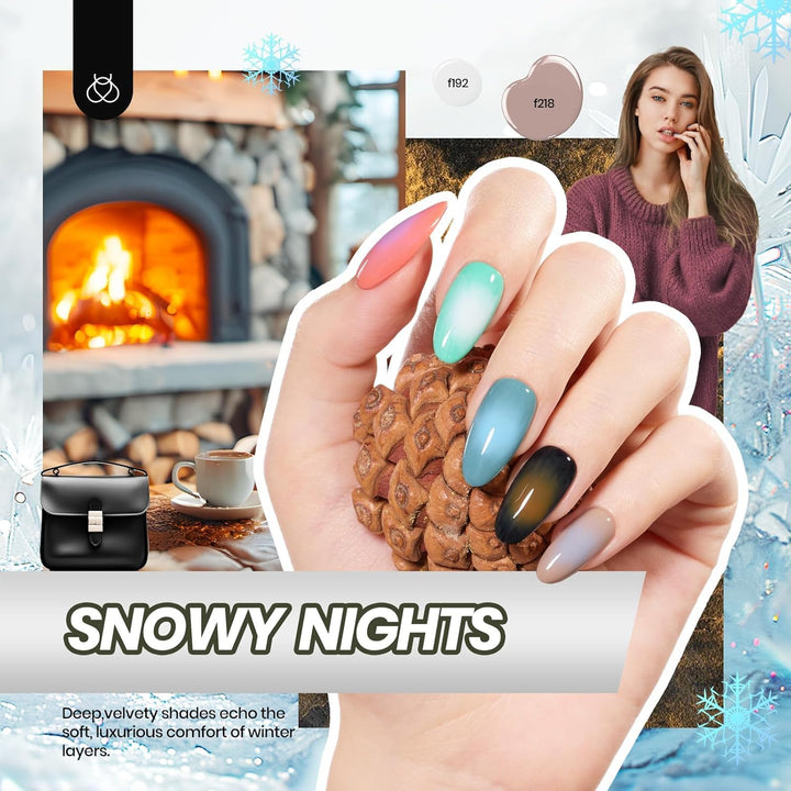 Beetles Gel Nail Polish Kit with U V Light -54 Pcs Gel Nail Kit Four Seasons Glow 32 Colors Set with Base Matte & Glossy Top Coat Soak off Home DIY Manicure Nails Beginners Gifts for Women Teen Girls