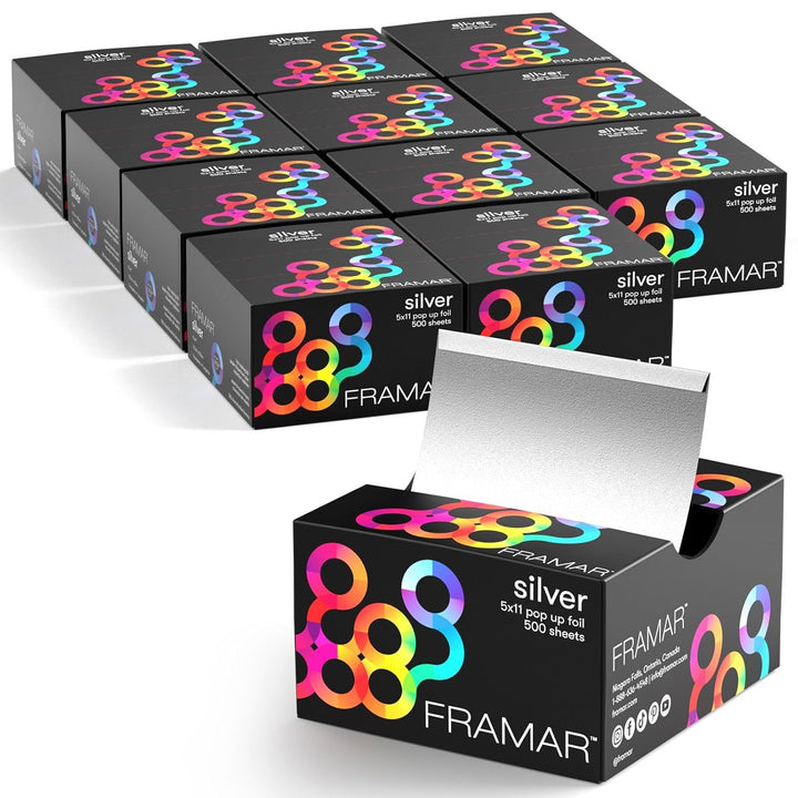 Silver Hair Foils for Highlighting - Pop up Hair Foil for Hair Highlighting, Highlight Foils for Hair, Aluminum Foil Sheets, Salon Foils for Hair Stylist, Non Slip 500 Pop up Foil Sheets