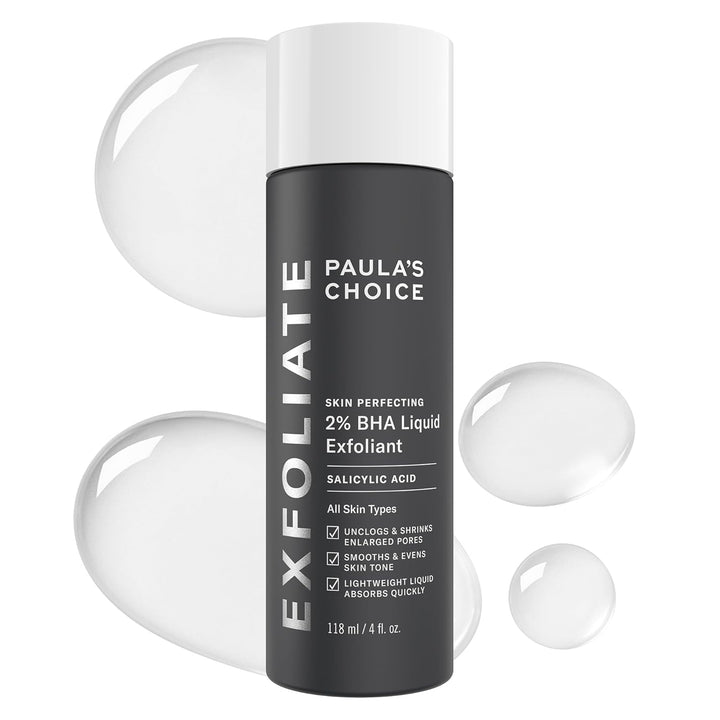 SKIN PERFECTING 2% BHA Liquid Exfoliant with Salicylic Acid, Facial Polish for Enlarged Pores, Wrinkles & Fine Lines, Suitable for Blackhead-Prone Skin, Fragrance-Free