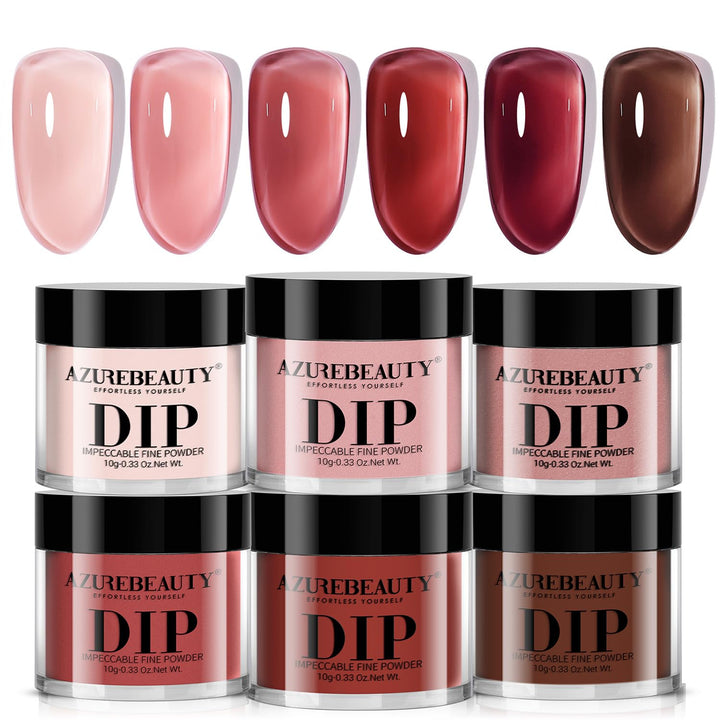 4+4Pc Dip Powder Liquid Set, 15Ml/0.5Oz, with Base/Top Coat, Activator, Brush Saver, Nail File– Fast Drying Formula, No UV Light Needed ﻿
