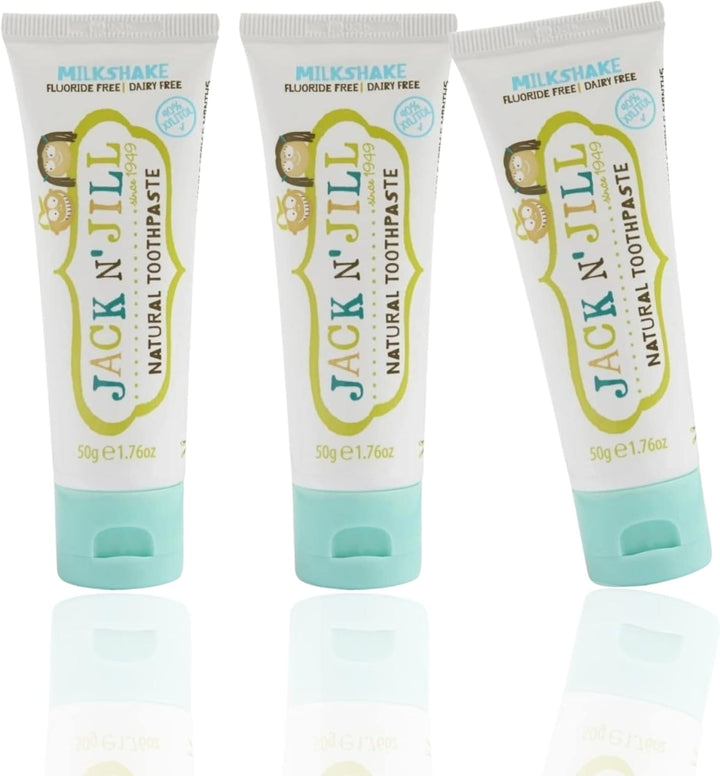 Natural Toothpaste for Kids - Fluoride Free Toothpaste, Safe to Swallow, 40% Xylitol, BPA Free - 1.76 Oz (Variety Pack of 5)