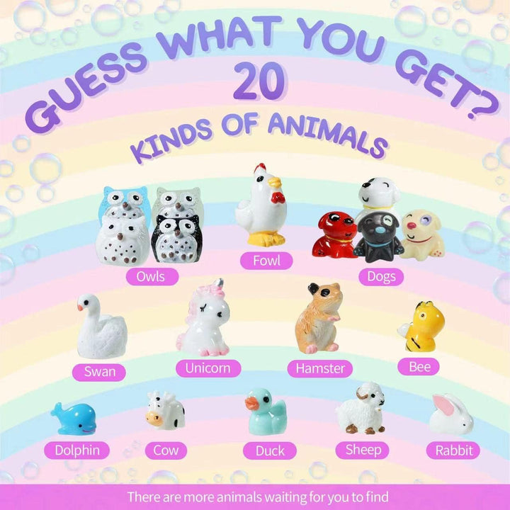 Bath Bomb Gift Set with Toys Inside, 20 Pack Organic Bath Bombs for Kids, Kids Safe Handmade Fizzy Balls for Kid, Ideal Birthday Gift for Boys & Girls