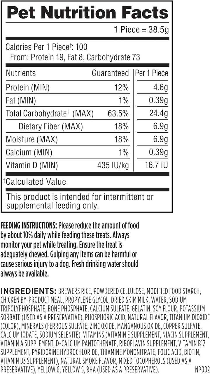 Brushing Chews Daily Dental Dog Treats, Chicken Flavor, Large, 25 Count