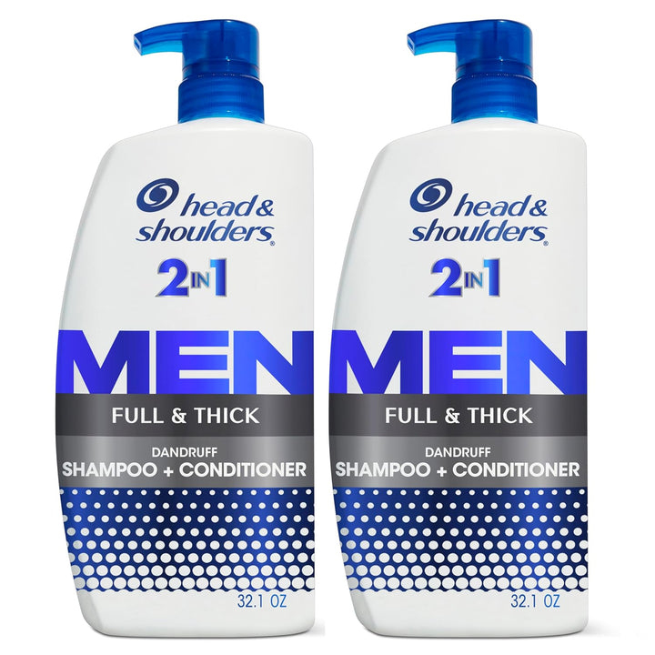 2 in 1 Dandruff Shampoo and Conditioner, Anti-Dandruff Treatment, Tea Tree Oil for Daily Use, 32.1 Oz Each, Twin Pack