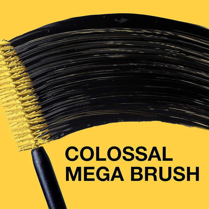 Volum' Express Colossal Washable Mascara Makeup, Volumizing, Glam Black, 1 Count