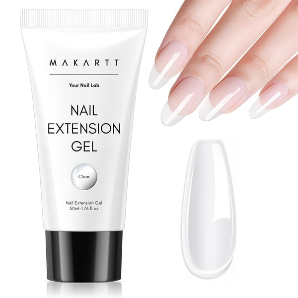 Poly Nail Gel: Clear 50ML Gel Builder for Natural-Looking Strengthener 3D Molding Gel for Trendy Nail Art-Long-Lasting and Easy to Use Supplies