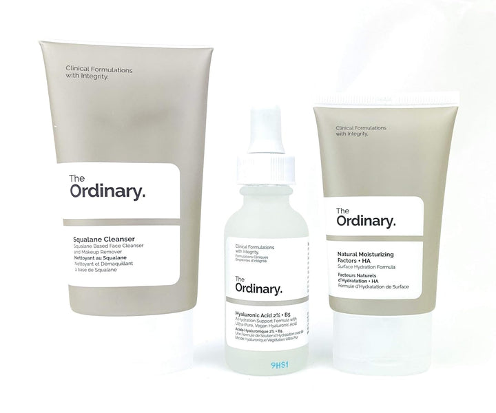 The Ordinary the Daily Set, Daily Skincare Routine with Squalane Cleanser, Hyaluronic Acid 2% + B5, and Natural Moisturizing Factors + HA | Skin Care Set