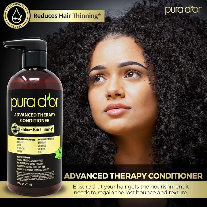 Advanced Therapy Conditioner (16Oz) for Increased Moisture, Strength, Volume & Texture, No Sulfates, Contains Argan Oil & Biotin, All Hair Types, Men & Women (Packaging May Vary)