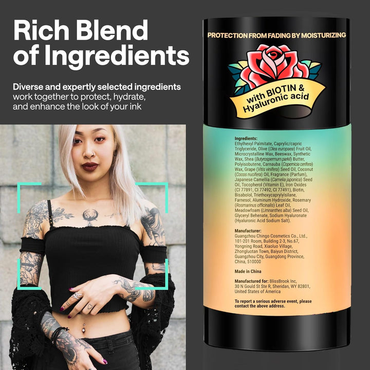 Tattoo Balm Aftercare Healing Ointment Stick – Travel Size Deluxe Tattoo Butter Moisturizer & Tattoo Numbing Cream, Lotion, Glide Alternative, Tattoo Care Supplies Starter Kit, Original Tattoo Wraps